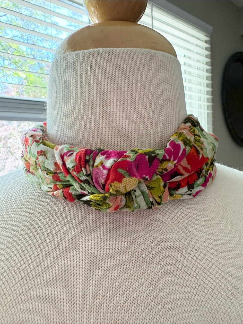 J. Crew Multicolor Floral Knotted Headband